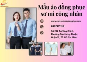 Mẫu áo đồng phục sơ mi công nhân