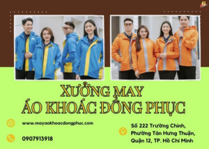 may áo khoác gió đồng phục