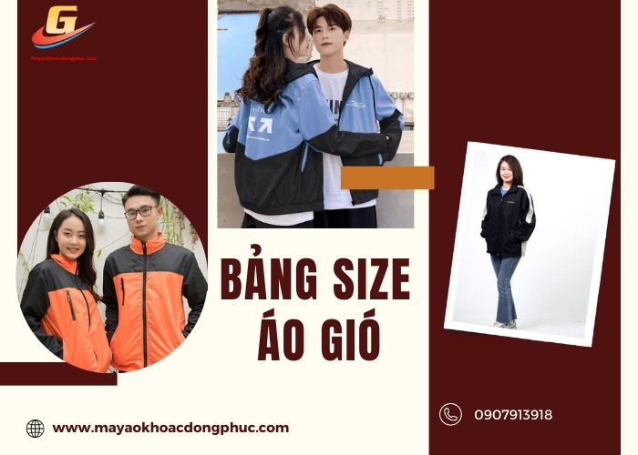 Bảng size áo gió