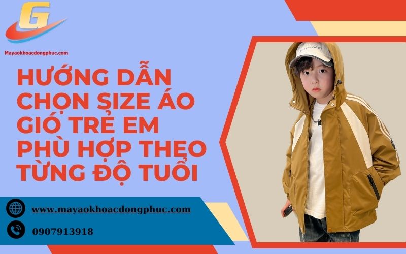 chọn size áo gió trẻ em phù hợp